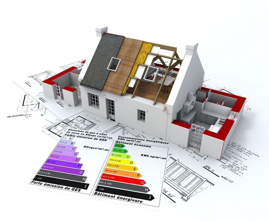 plan de construction d'une maison à économie d'énergie